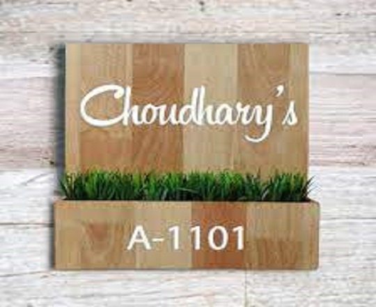 Wooden Name Plate